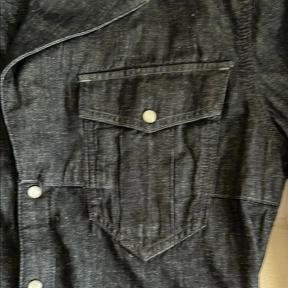 G-Star Dark Denim Slim Fit Very Rare Shirt Medium Like New - Picture 5 of 8